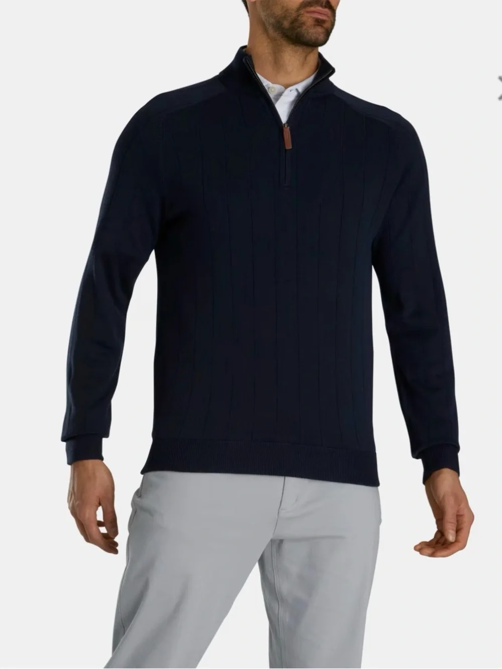FootJoy Ribbed Mock-neck Half Zip Sweater in Navy NWOT XXL